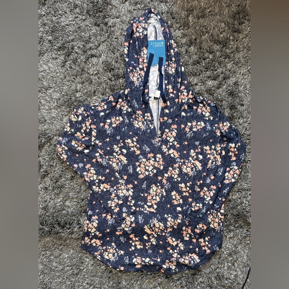 Floral Navy Women's Top - Picture 7 of 11